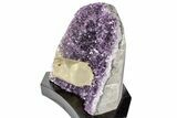 Tall Amethyst Cluster With Wood Base - Uruguay #197830-3